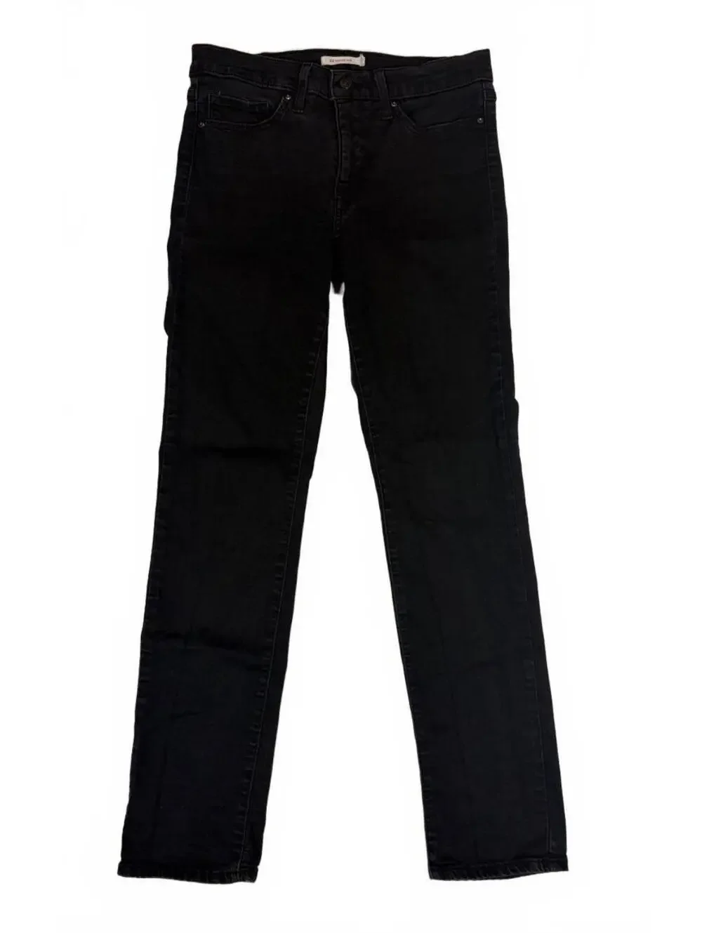 Levi's 312 Shaping Slim Jeans Women's W30 L32 Black Stretch Mid Rise WaterLess